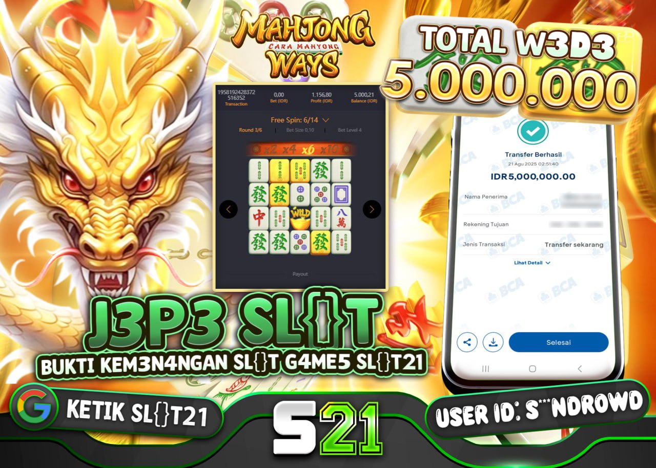 S***NDROWD JACKPOT SLOT MAHJONG WAYS Rp.5.000.000 - LUNAS