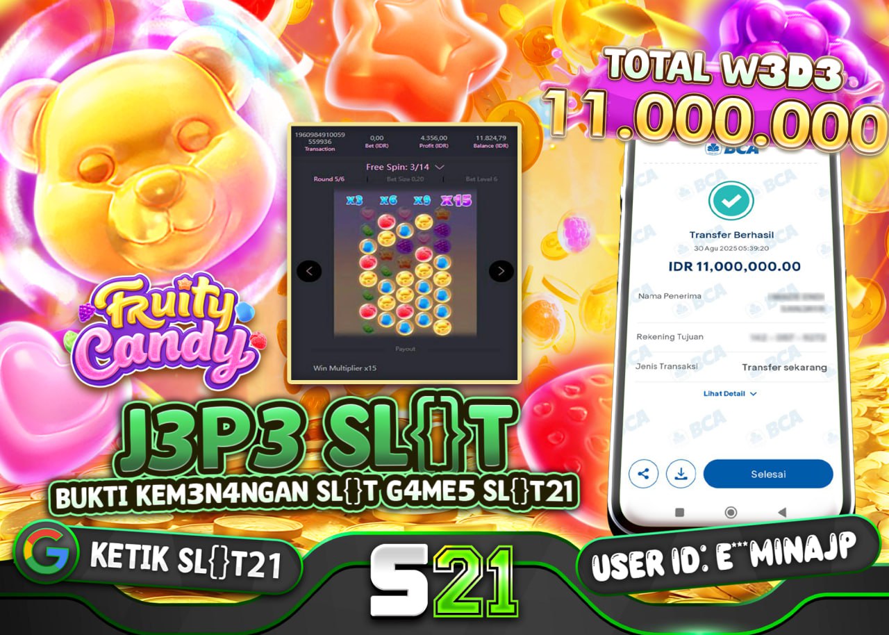 E***MINAJP JACKPOT SLOT FRUIT CANDY Rp.11.000.000 - LUNAS