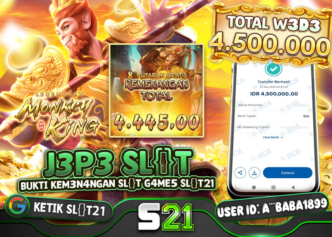 A***BABA1899 JACKPOT SLOT MONKEY KING Rp 4.500.000 - LUNAS