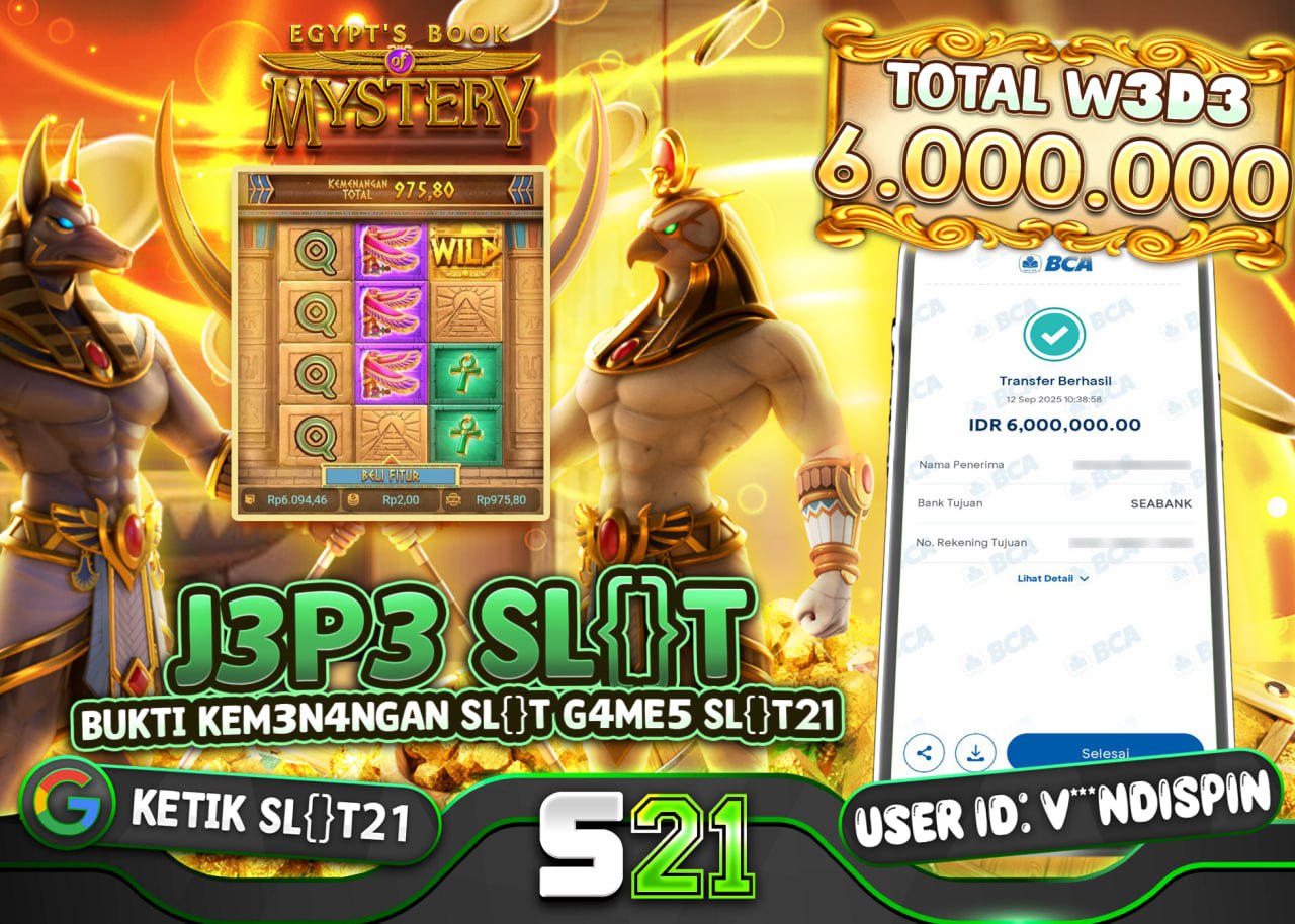 V***NDISPIN JACKPOT SLOT EGYPT OF MYSTERY Rp 6.000.000 - LUNAS