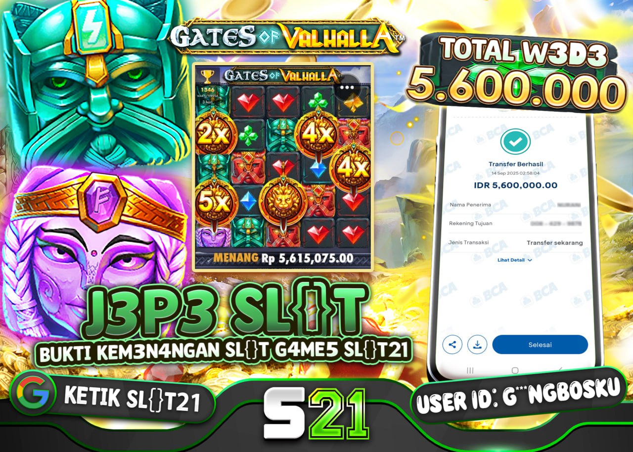 G***NGBOSKU JACKPOT SLOT GATES OF VALHALLA Rp 5.600.000 - LUNAS