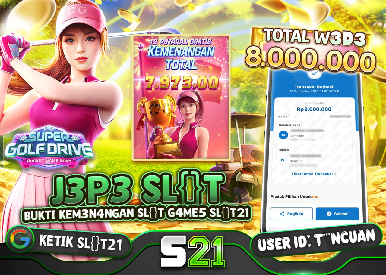 T***NCUAN JACKPOT SLOT SUPER GOLF DRIVE Rp 8.000.000 - LUNAS