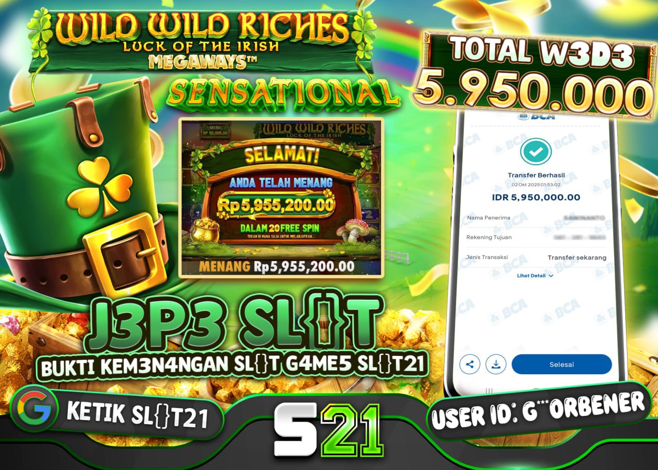 G***ORBENER JACKPOT SLOT WILD RICHES Rp 5.950.000 - LUNAS
